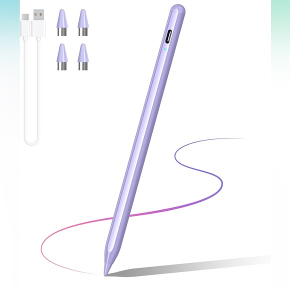 DRYMOKINI Active Stylus Pen Touch Screens Compatible for Android and iOS, Purple - Picture 1 of 6